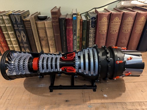 Turbofan engine model - turbofan, jet