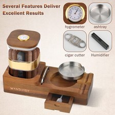 Wooden Cigar Humidor Ashtray