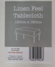 Linen Feel Tablecloth Table