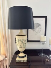 Table Lamp in Lacquered Sheet Italian Tole Urn Neoclassical, Carlos Remes 1970s