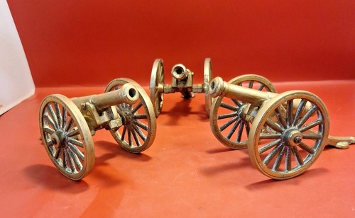 Vintage brass table - vintage, cannons