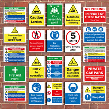 Construction Site Health and Safety Signs Metal / Plastic Boards & Stickers