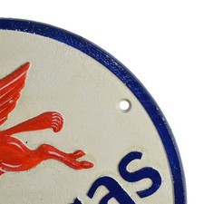 Mobilgas Fuel Round Cast Iron