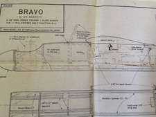 BRAVO 58" SPAN POWER TRAINER/SLOPE SOARER,1-1.5CC ENGINE,2 FUNCTION R/C PLAN