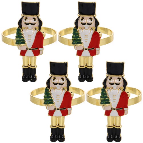 4pcs metal nutcracker napkin - metal,