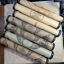 Bundle of 7 Antique Pianola Rolls, including 4 Aeolian, untested