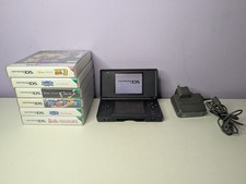 Nintendo DS Lite Black Console, Official Charger & 6 Games Bundle