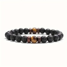 Natural 2 Tiger Eye & Volcanic