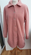 Denim & Co  Fleece Bonded to Sherpa Shirt tail Jacket new  SMALL rose QVC j3