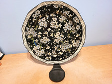 Antique Royal Doulton "Prunus" 26cm Plate Black with Pale Blue Flowers. Ex Cond.