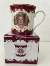 Queen Elizabeth II 1926 - 2022 Diamond Jubilee Royal Crest Fine Bone China Mug