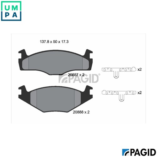 Brake pad set disc - brake,
