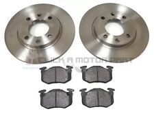 PEUGEOT 106 + 206 + 306 REAR 2 BRAKE DISCS AND PADS BRAND NEW SET KIT