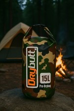 Drybutt Waterproof 15L Litre Dry Bag Kayak Wild Camp Hike CAMO Camouflage Drybag