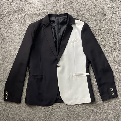 Men split panel blazer suit - men's,