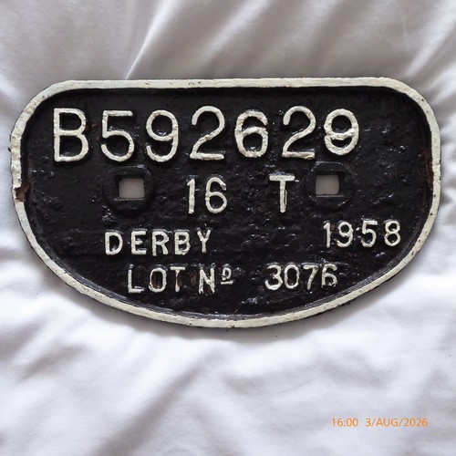 Railway wagon cast iron plate - cast,