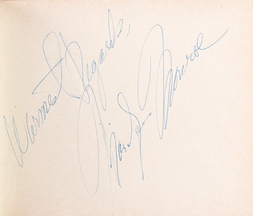 Marilyn monroe signed note - monroe,