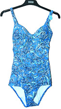 M&S PLUNGE SWIMSUIT TUMMY CONTROL BUST SUPPORT SIZE 8 LONGER LENGTH - BNWT 