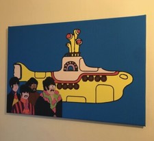 The Beatles Yellow Submarine stretched canvas wall art 8x12 12x18 16x24 20x30