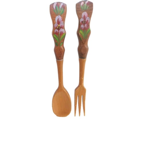 Wooden spoon and fork - spoon, salad