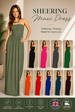 Strapless Maxi Sheering Ruched