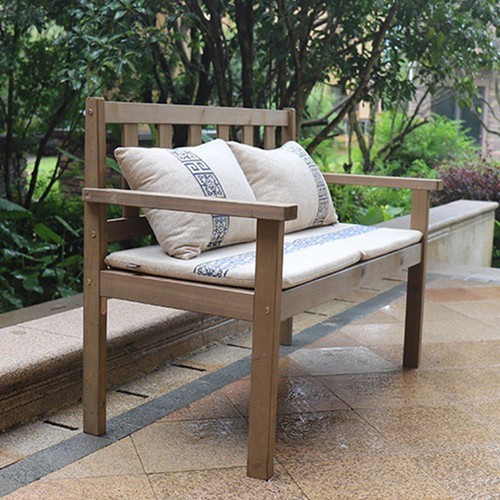 Solid fir wood garden bench - fir,