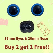 Blue 16mm Safety Eyes And 20mm