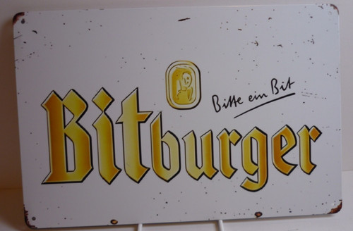 Bitburger german beer tin sign - german,