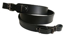 Black Genuine Leather Plain