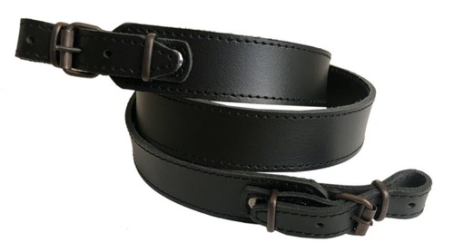 Black genuine leather plain - black,