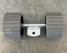 Boat trailer ribbed rollers