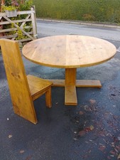 Rustic 5ft Round Pine Dinning