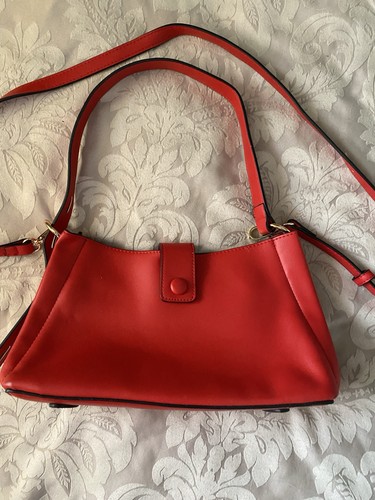 Red handbag - red,