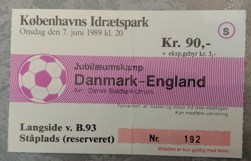 Ticket stub denmark - ticket, v