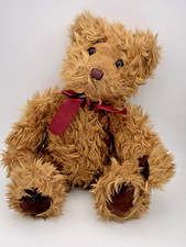 Russ Berrie Vintage Style Tatty Teddy Bear Gregory Ribbon Plush Collectable 36CM