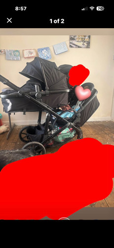 Double pram baby - pram,