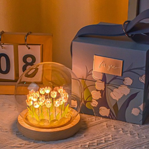 Tulip night light diy - night, flower