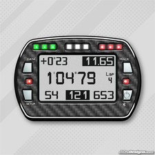 CARBON FIBRE LOOK GEL STICKER FOR ALFANO PRO III EVO LAP TIMER - KARTING