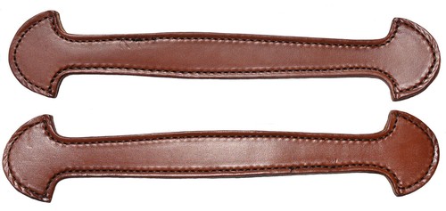 Lot brown leather double - of,