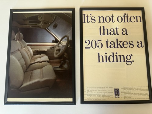 Framed original peugeot - framed, 205