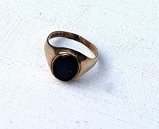 Vintage 9ct gold and onyx
