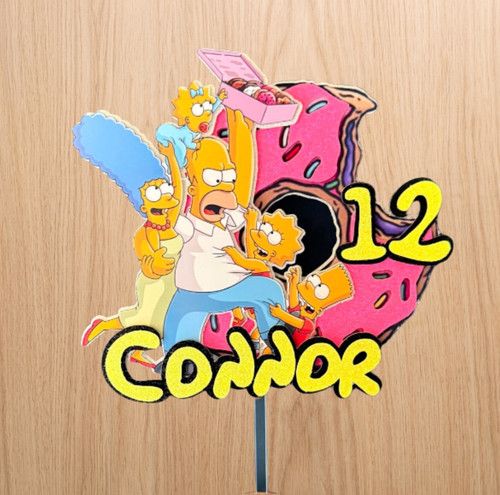 The simpsons personalised - personalised, cake