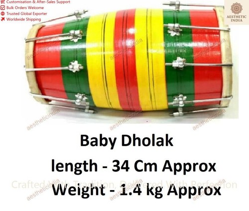Wooden tune baby dholak - wooden,