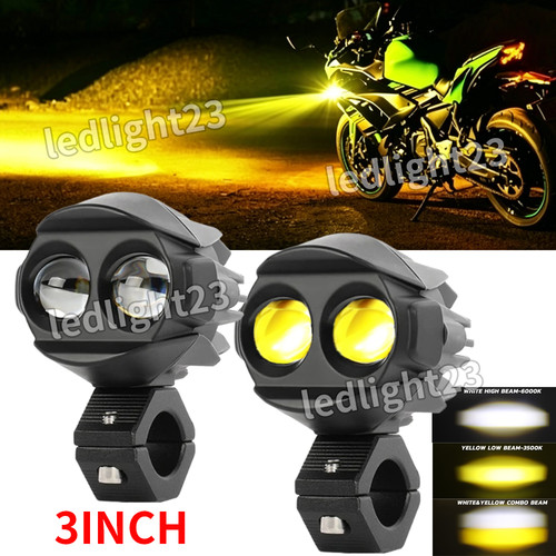 2pcs white yellow led - 2pcs,