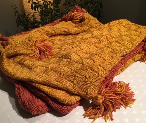 Hand knit cushion - knit, covers