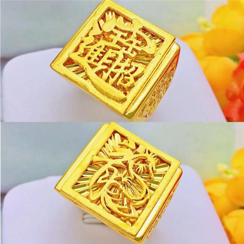 2pc men dragon lucky 23k - lucky,