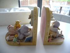 HUMPHREY'S CORNER: BABY ELEPHANTS BOOKENDS. Beautiful. Very Good Condition.
