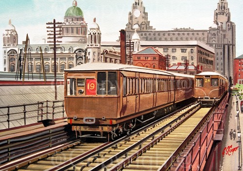 Liverpool overhead railway - liverpool,
