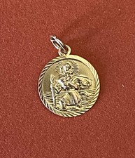 9ct 9K yellow Gold St. Christopher Georg Jensen pendant charm vintage Not scrap