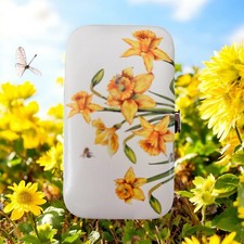 Poppies Daffodil Purple Gorse  Floral Travel Manicure Set Scissor Nail File 3664